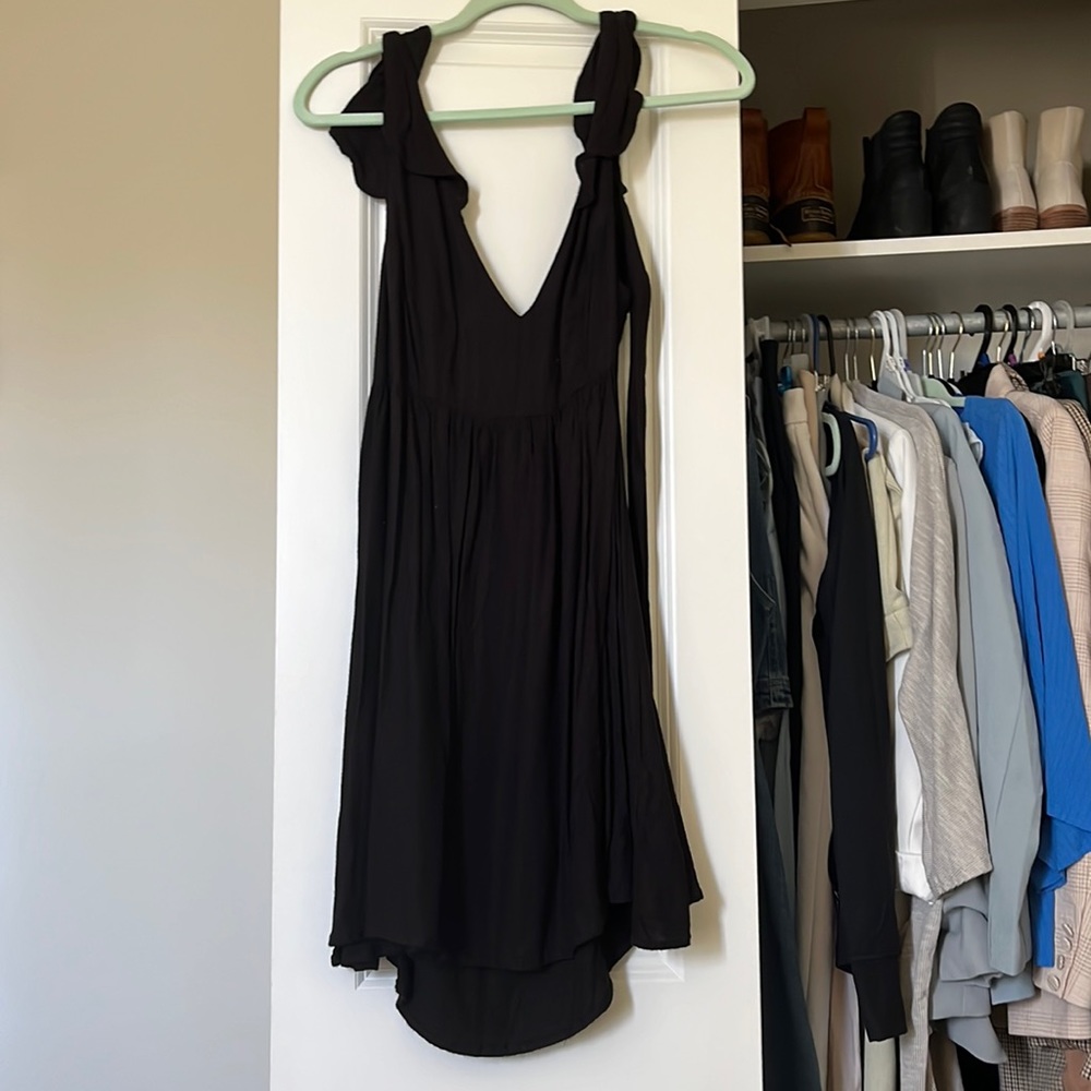 Volcom black backless tie dress